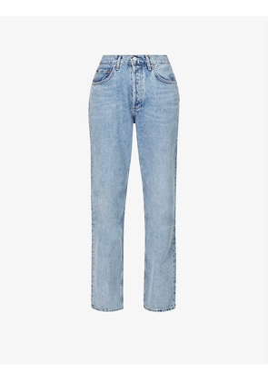 Lana straight-leg mid-rise organic-cotton denim jeans