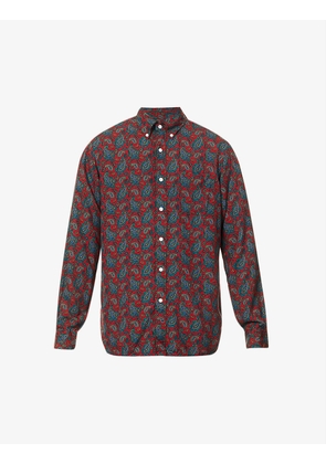 Paisley-print regular-fit woven shirt