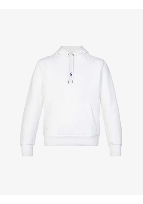 Brand-embroidered regular-fit jersey hoody