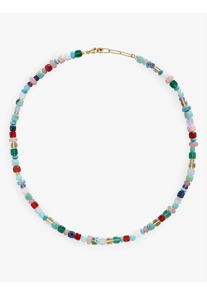 Freedom 18ct yellow gold-plated vermeil sterling-silver and bead necklace