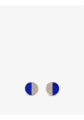 B Dimension 18ct rose-gold 0.4ct diamond and lapis lazuli earrings