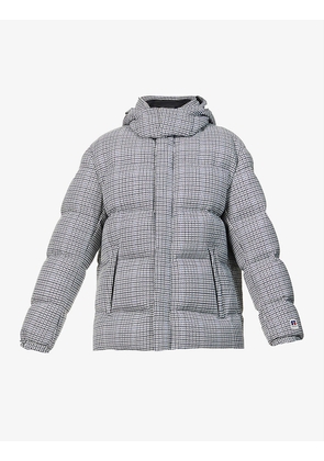 BOSS x Russell Athletic logo-print woven-down coat