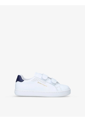 New Tennis logo-print leather low-top trainers 6-10 years