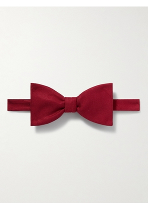 Sulka - Pre-Tied Silk-Twill Bow Tie - Men - Red