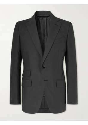 TOM FORD - O'Connor Slim-Fit Silk, Linen and Wool-Blend Blazer - Men - Black - IT 46