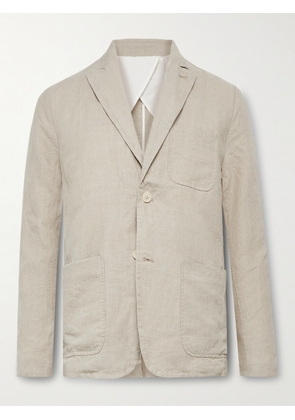 Alex Mill - Mercer Unstructured Garment-Dyed Linen Blazer - Men - Neutrals - XS