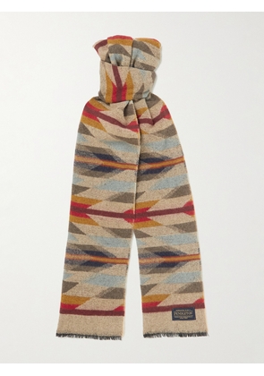 Pendleton - Jacquard-Knit Wool Scarf - Men - Brown