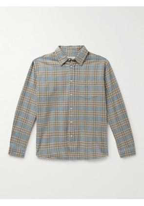 Nudie Jeans - Filip Prairie Checked Organic Cotton-Flannel Shirt - Men - Blue - XS