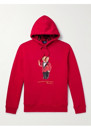 Polo Ralph Lauren - Printed Cotton-Blend Jersey Hoodie - Men - Red - XS