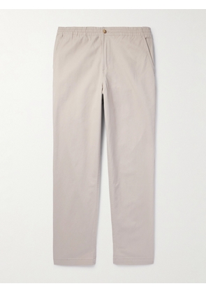 Polo Ralph Lauren - Embroidered Straight-Leg Cotton-Twill Chinos - Men - Gray - XS