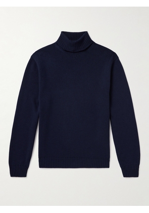 Dunhill - Cashmere Rollneck Sweater - Men - Blue - S