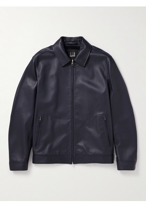 Dunhill - Leather Blouson Jacket - Men - Blue - S