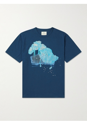 Folk - Tom Hammick Logo-Print Organic Cotton-Jersey T-Shirt - Men - Blue - 1