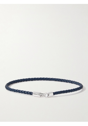 Miansai - Cruz Silver and Leather Bracelet - Men - Blue - M