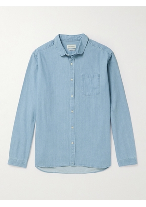 Oliver Spencer - Mullins Penny-Collar Denim Shirt - Men - Blue - UK/US 14.5