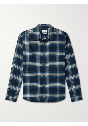 Oliver Spencer - Treviscoe Checked Organic Cotton-Flannel Shirt - Men - Blue - S