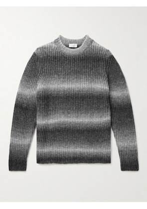Altea - Ribbed Striped Alpaca-Blend Sweater - Men - Gray - S