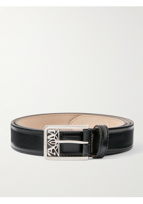 Alexander McQueen - 3cm Leather Belt - Men - Black - EU 85