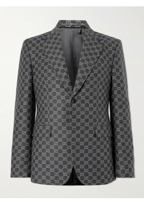Gucci - Monogrammed Wool Suit Jacket - Men - Gray - IT 48