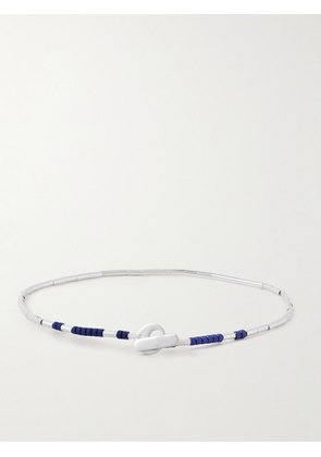 Miansai - Lani Silver Lapis Lazuli Beaded Bracelet - Men - Silver - M