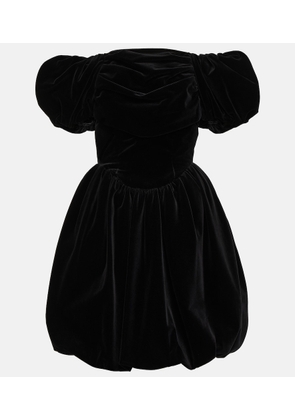 Simone Rocha Off-shoulder velvet mini dress