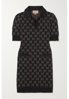 Gucci - Metallic Jacquard-knit Cotton-blend Mini Dress - Blue - XXS,XS,S,M,L,XL,XXL