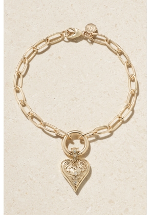 Marlo Laz - Mini Southwestern Heart 14-karat Gold Diamond Bracelet - One size