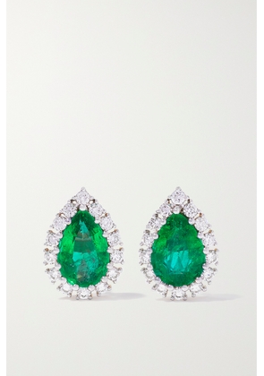 House Of Meraki - Florence 18-karat Gold, Emerald And Diamond Earrings - Green - One size