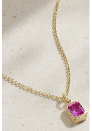 42 SUNS - 14-karat Gold Laboratory-grown Sapphire Necklace - Pink - One size