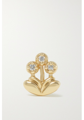Mason and Books - Mini Bouquet 14-karat Gold Diamond Earrings - One size