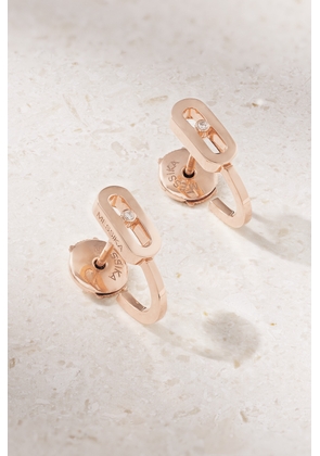 Messika - Move Classique 18-karat Rose Gold Diamond Hoop Earrings - One size