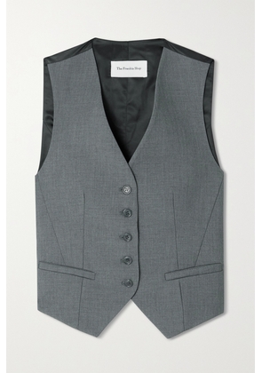 The Frankie Shop - Gelso Grain De Poudre And Satin Vest - Gray - x small,small,medium,large