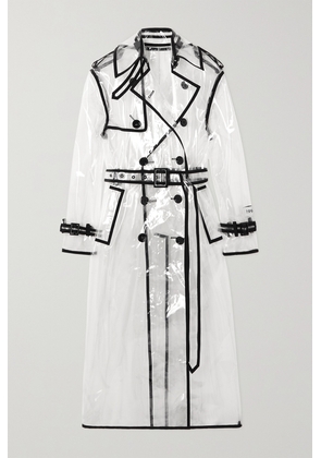Dolce & Gabbana - Piped Cotton-trimmed Pvc Trench Coat - Neutrals - IT38,IT40,IT42,IT44