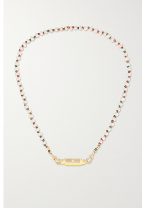Marie Lichtenberg - Coco Locket 14-karat Gold, Silk, Pearl And Diamond Necklace - One size