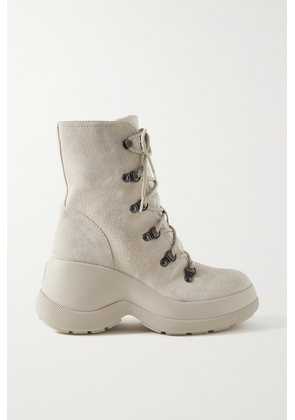 Moncler - Resile Trek Shell-trimmed Suede Ankle Boots - Ecru - IT36,IT36.5,IT37,IT37.5,IT38,IT38.5,IT39,IT39.5,IT40,IT40.5,IT41