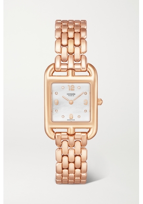 Hermès Timepieces - Montre Cape Cod 31mm Small 18-karat Rose Gold Diamond Watch - One size