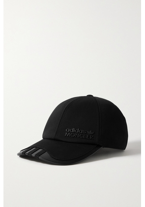 Moncler Genius - + Adidas Originals Faux Leather And Grosgrain-trimmed Cotton-twill Baseball Cap - Black - One size
