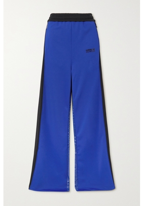 Moncler Genius - + Adidas Originals Shell-trimmed Two-tone Jersey Wide-leg Track Pants - Blue - x small,small,medium,large