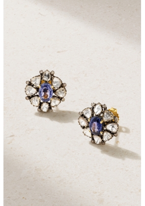 Amrapali London - Rhodium-plated 18-karat Gold, Diamond And Sapphire Earrings - One size