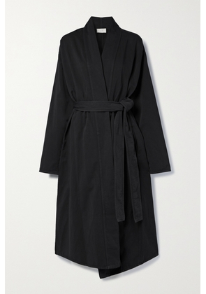 The Row - Rimbaud Belted Cotton And Linen-blend Twill Coat - Black - x small,small,medium,large,x large
