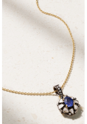 Amrapali London - 18-karat Rhodium-plated Gold, Diamond And Sapphire Necklace - One size