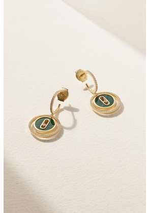 Messika - Lucky Move 18-karat Gold, Malachite And Diamond Earrings - One size