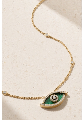 Messika - Lucky Eye 18-karat Gold, Malachite And Diamond Necklace - One size