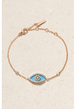 Messika - Lucky Eye 18-karat Rose Gold, Turquoise And Diamond Bracelet - One size