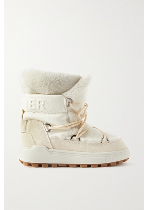Bogner - Chamonix Shearling, Leather And Suede Snow Boots - Off-white - IT35,IT36,IT37,IT38,IT39,IT40,IT41,IT42