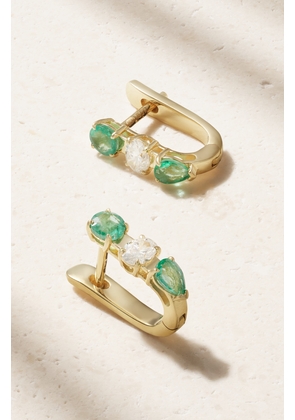 SORELLINA - Nomad 18-karat Gold, Emerald And Diamond Earrings - One size