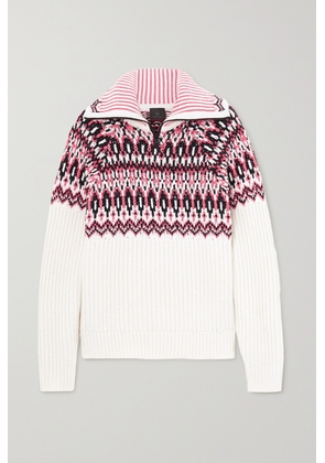 BOGNER FIRE+ICE - Dory Fair Isle Jacquard-knit Half-zip Sweater - Off-white - x small,small,medium,large