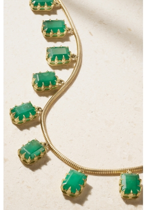 Jenna Blake - 18-karat Gold Emerald Necklace - One size