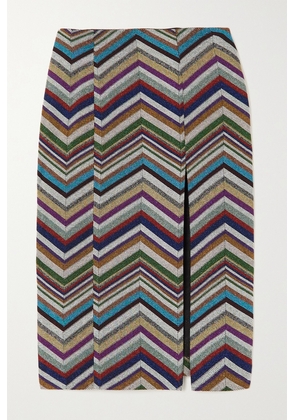 Missoni - Striped Metallic Wool-blend Crochet-knit Midi Skirt - Multi - IT36,IT38,IT40,IT44,IT46