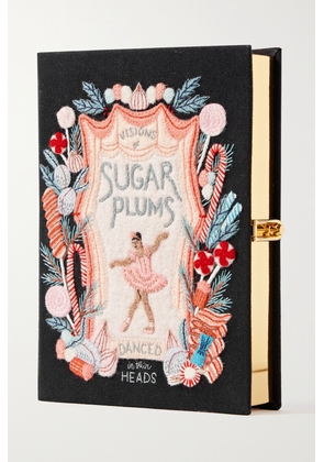 Olympia Le-Tan - Sugar Plum The Nutcracker Embroidered Appliquéd Canvas Clutch - Black - One size